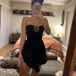 Black corset dress